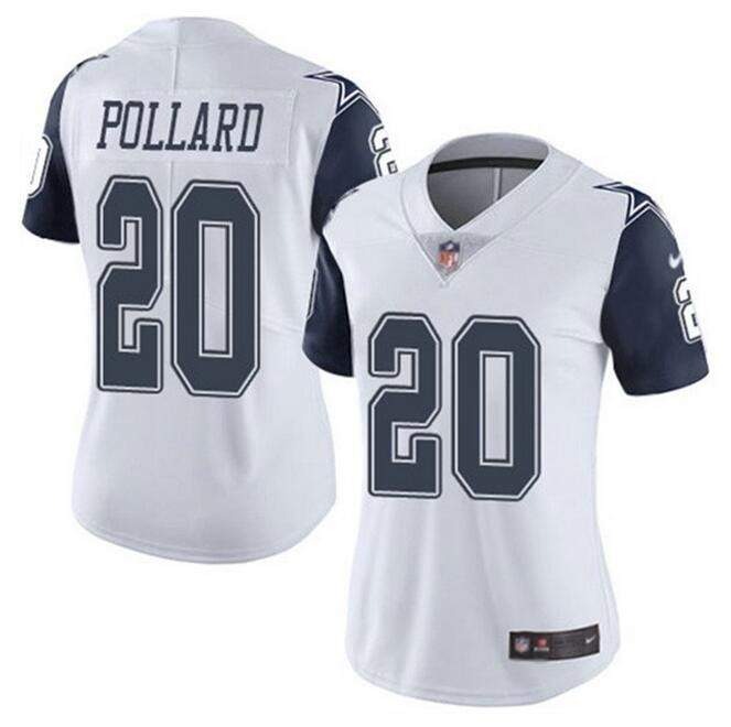 Women's Dallas Cowboys #20 Tony Pollard White Vapor Untouchable Limited Stitched Football Jersey(Run Small) Women's Dallas Cowboys #20 Tony Pollard White Vapor Untouchable Limited Stitched Football Jersey(Run Small)